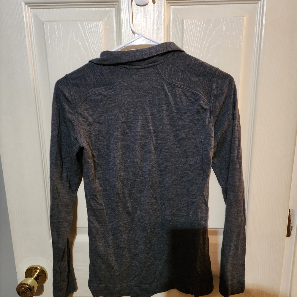 Smartwool Women's Charcoal Long Sleeve Half-Zip Top - Picture 2 of 4